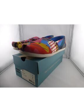 TOMS Alpargata Women's US 8 Multi Curation Liberty Print Slip-On Canvas Flats M3